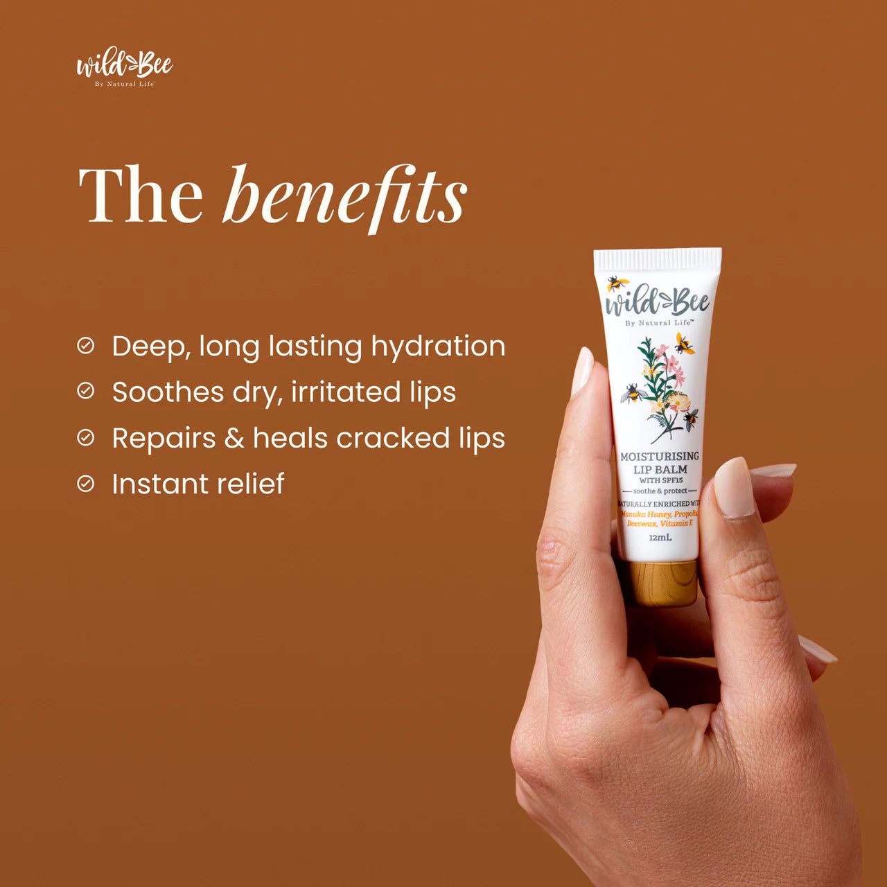 Wild Bee Moisturising Lip Balm SPF 15+